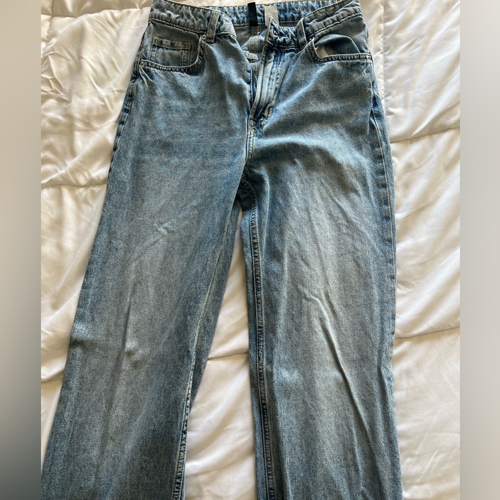H&M Women's Straight Leg Jeans - Light Blue